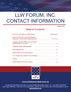 LLW Forum Contact List